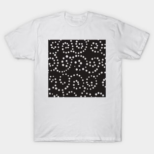 Monochrome Swirls Pattern T-Shirt